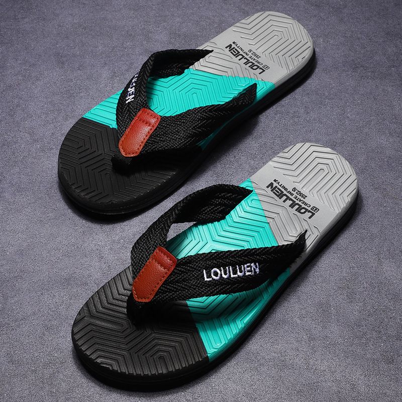 LOULUEN 2024 New Men's Shoes Light Flip Flops Summer Men's Beach Slippers Beach Sandals Man Non-Slip Slippers Fashion Durable casual sandals Bathroom Shoes Summer Clip Toe Slippers Men's Beach Shoes