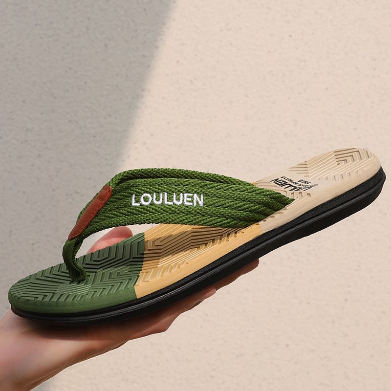 LOULUEN 2024 New Men's Shoes Light Flip Flops Summer Men's Beach Slippers Beach Sandals Man Non-Slip Slippers Fashion Durable casual sandals Bathroom Shoes Summer Clip Toe Slippers Men's Beach Shoes
