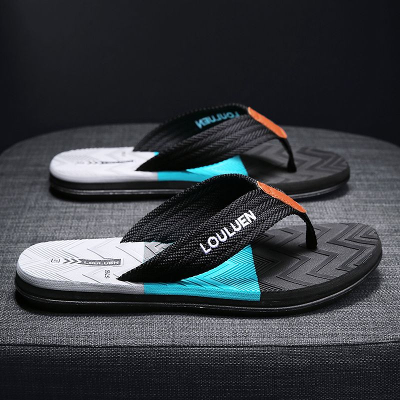 LOULUEN 2024 New Men's Shoes Light Flip Flops Summer Men's Beach Slippers Beach Sandals Man Non-Slip Slippers Fashion Durable casual sandals Bathroom Shoes Summer Clip Toe Slippers Men's Beach Shoes