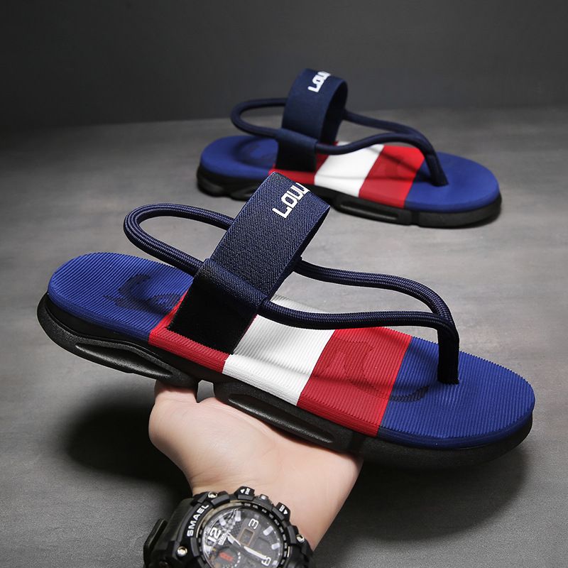 LOULUEN 2024 NEW sandals Men's slippers Two Users Outdoor Casual Beach Shoes Thick bottom non-slip open toe sandals Fashion Man Non-Slip Slippers  Casual Flip-Flops Air Force Fashion Boy's Household