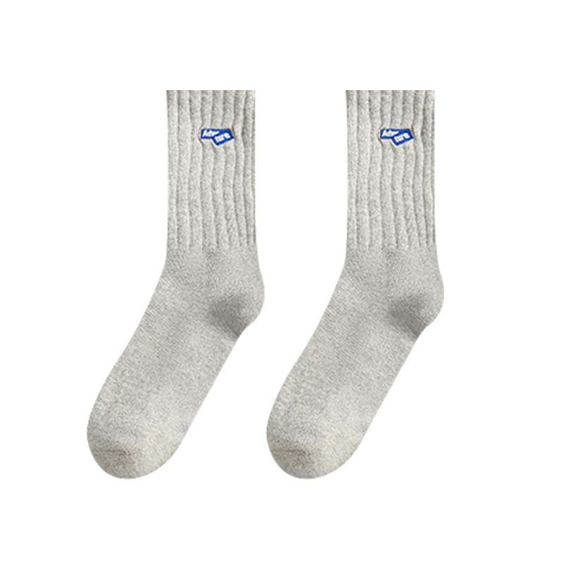 QIAOSHANU 5 Pairs Men's Socks Men's medium socks white anti-odor sports socks trend basketball socks long socks Autumn and Winter Anti-Odor Sweat Sports Sock Men's cotton socks