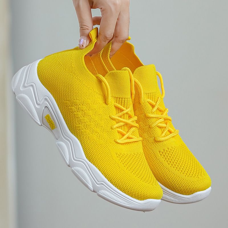 HONGXIANG ladies comfortable athletic casual running shoes girls soft soled cloth shoes students flats shoes Ladies' breathable casual shoes students casual sneakers Breathable mesh thick bottom shoes