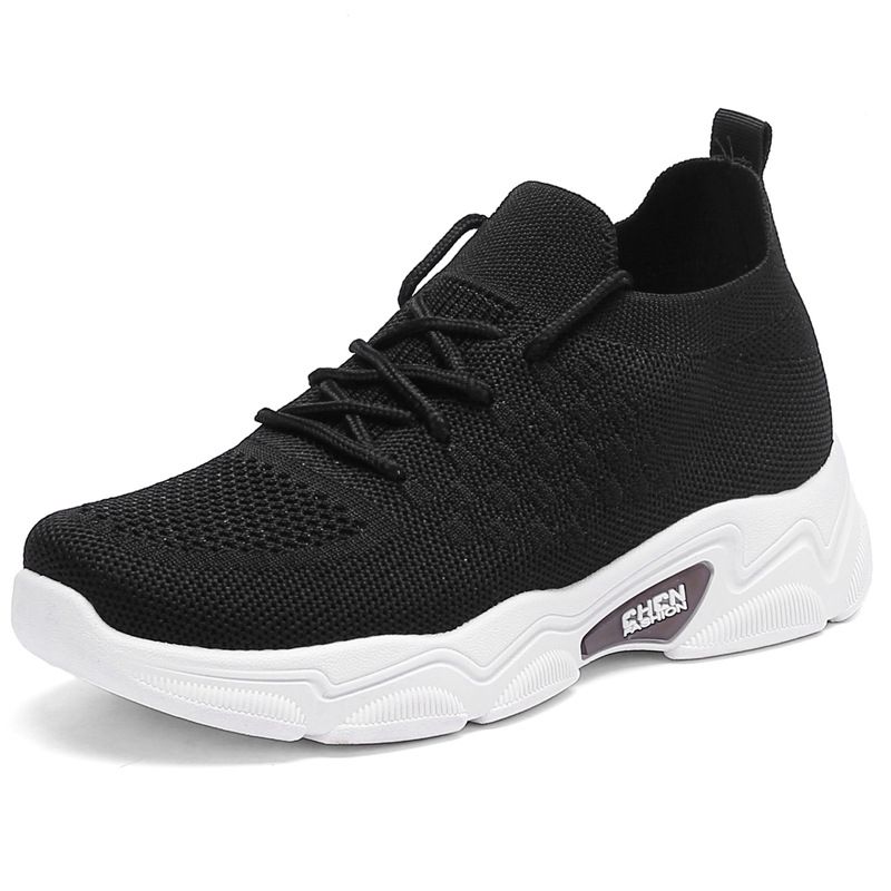 HONGXIANG ladies comfortable athletic casual running shoes girls soft soled cloth shoes students flats shoes Ladies' breathable casual shoes students casual sneakers Breathable mesh thick bottom shoes