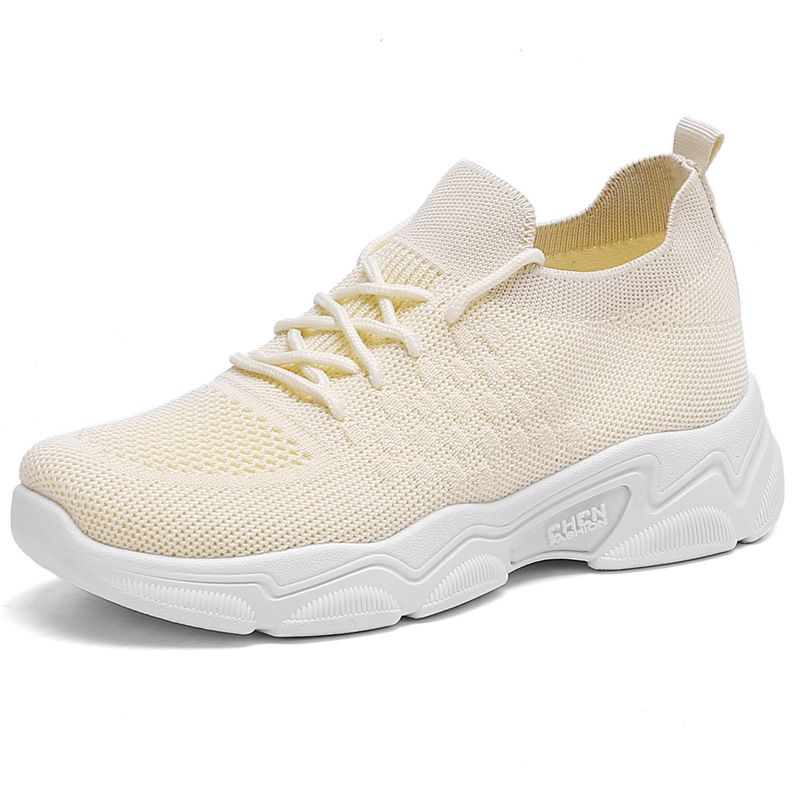 HONGXIANG ladies comfortable athletic casual running shoes girls soft soled cloth shoes students flats shoes Ladies' breathable casual shoes students casual sneakers Breathable mesh thick bottom shoes