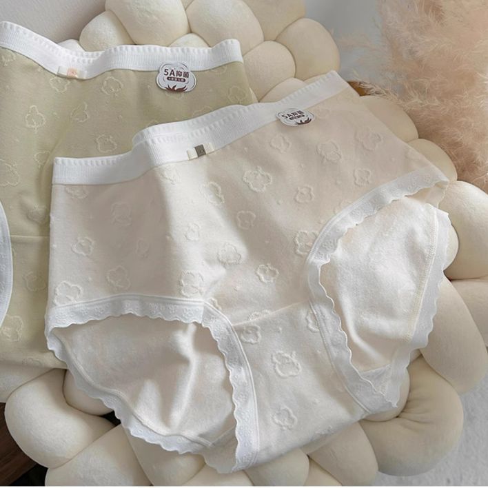 YISIMI 5PCS 5AA Baby Cotton Girls Cotton Panties Women Cotton Antibacterial Mid Waist Panties Cute sweet girls' mid-rise panties women's cotton non-marking hipster panties（Choose one size larger）