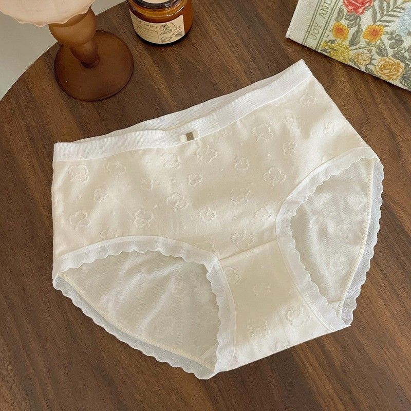 YISIMI 5PCS 5AA Baby Cotton Girls Cotton Panties Women Cotton Antibacterial Mid Waist Panties Cute sweet girls' mid-rise panties women's cotton non-marking hipster panties（Choose one size larger）