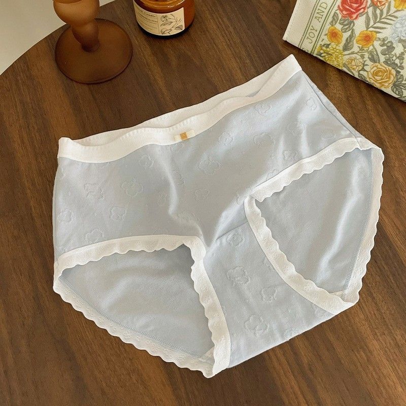 YISIMI 5PCS 5AA Baby Cotton Girls Cotton Panties Women Cotton Antibacterial Mid Waist Panties Cute sweet girls' mid-rise panties women's cotton non-marking hipster panties（Choose one size larger）