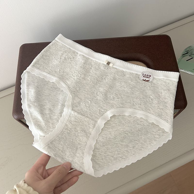 YISIMI 5PCS 5AA Baby Cotton Girls Cotton Panties Women Cotton Antibacterial Mid Waist Panties Cute sweet girls' mid-rise panties women's cotton non-marking hipster panties（Choose one size larger）