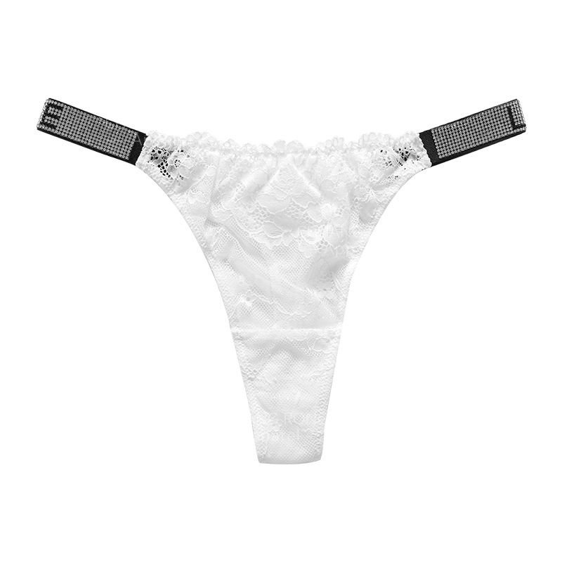 3PCS Sexy Lace Underwear Lace Splice Women's G-string fashion letters hot drill girls panties cotton crotch anti-bacteria  Ladies thongs Women Low Waist Lace Panties Sexy Ladies Briefs Fashion Women's