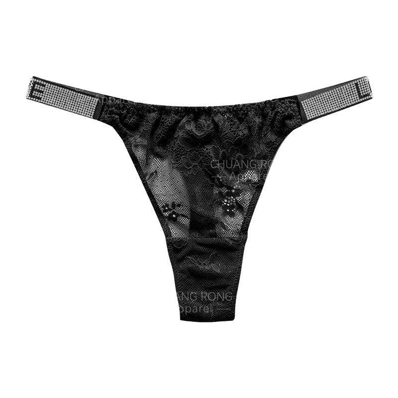 3PCS Sexy Lace Underwear Lace Splice Women's G-string fashion letters hot drill girls panties cotton crotch anti-bacteria  Ladies thongs Women Low Waist Lace Panties Sexy Ladies Briefs Fashion Women's