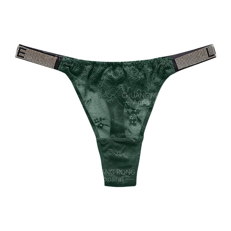 3PCS Sexy Lace Underwear Lace Splice Women's G-string fashion letters hot drill girls panties cotton crotch anti-bacteria  Ladies thongs Women Low Waist Lace Panties Sexy Ladies Briefs Fashion Women's