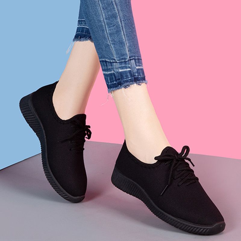 Lady Sport Shoes Canvas Shoes Ladies Shoes Women's Soft-soled Sneakers Breathable Antiskid Sneakers Breathable Casual Single Shoes School Shoes Rubber Shoes For Women