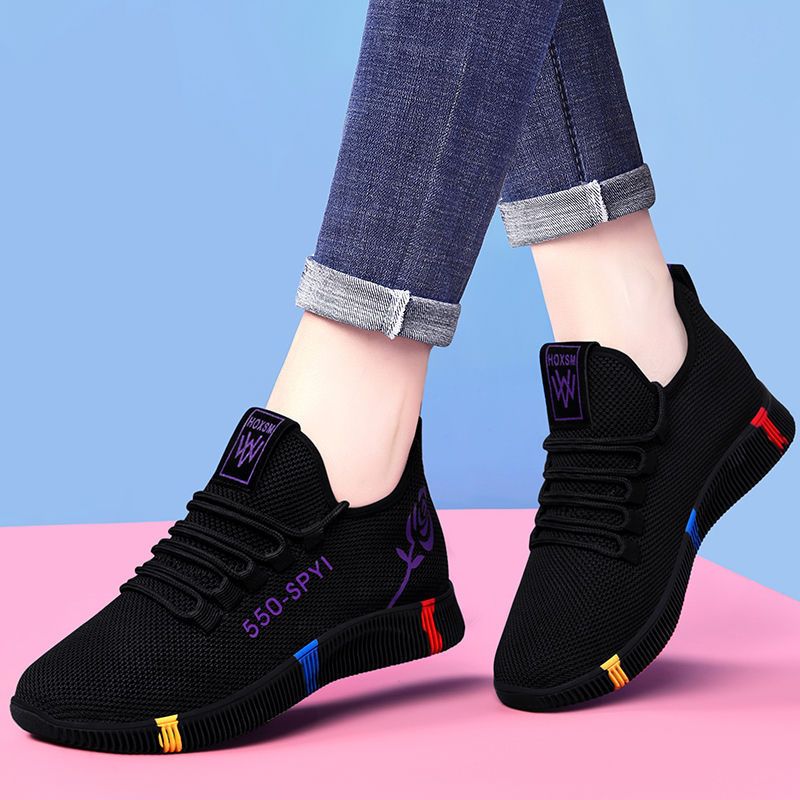 Lady Sport Shoes Canvas Shoes Ladies Shoes Women's Soft-soled Sneakers Breathable Antiskid Sneakers Breathable Casual Single Shoes School Shoes Rubber Shoes For Women