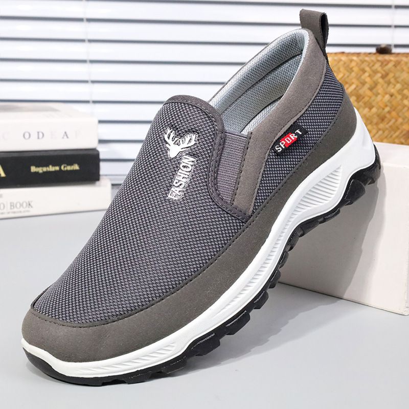 Classic Loafers rubber flats Men's fashion loafers shoes comfortable driving shoes non-slip breathable cloth shoes  Soft Sole walking shoes men canvas shoes Sneakers