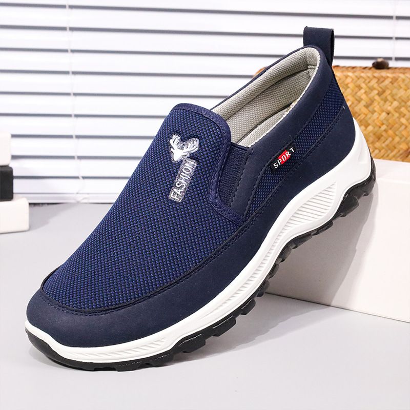 Classic Loafers rubber flats Men's fashion loafers shoes comfortable driving shoes non-slip breathable cloth shoes  Soft Sole walking shoes men canvas shoes Sneakers