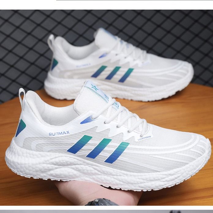 Hollow out Men's Shoes Mesh Breathable Sneakers Popcorn Outsole Running Shoes Trendy Men's Shoes Breathable Lightweight Running Shoes Men Sneakers casual breathable shoes