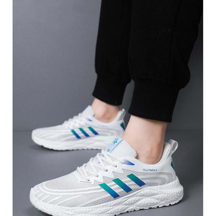 Hollow out Men's Shoes Mesh Breathable Sneakers Popcorn Outsole Running Shoes Trendy Men's Shoes Breathable Lightweight Running Shoes Men Sneakers casual breathable shoes
