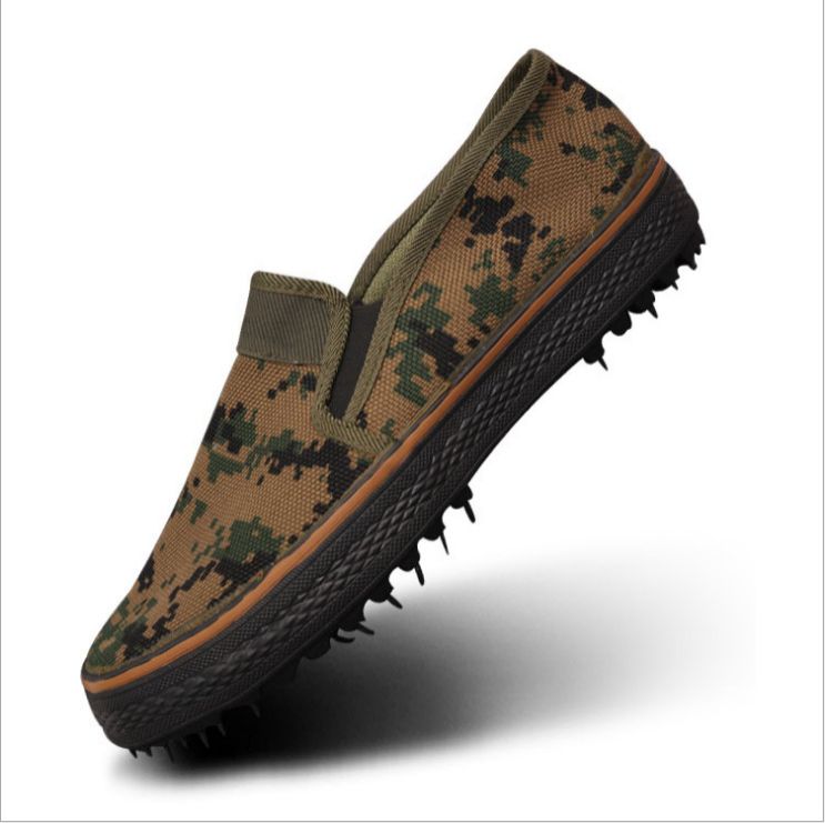 Camouflage Men's Shoes Liberation Shoes One Foot Stirrup Wear-resistant Slip-resistant Work Shoes Labor Protection Shoes Military Training Shoes Canvas Shoes Dad Shoes Rubber Shoes outdoor hiking Shoe