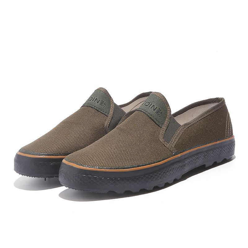 Camouflage Men's Shoes Liberation Shoes One Foot Stirrup Wear-resistant Slip-resistant Work Shoes Labor Protection Shoes Military Training Shoes Canvas Shoes Dad Shoes Rubber Shoes outdoor hiking Shoe