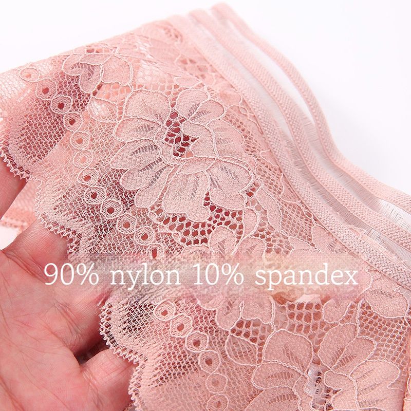 CINVIK  5pcs New ladies thong panties mid-waist cotton crotch sexy panties fashionable scarless full lace thong Hollow Out String Transparent Seamless Low Waist panties