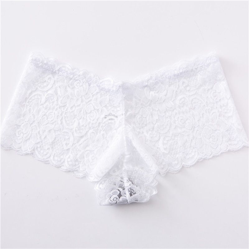 CINVIK  3PCS women's Lace Underwear Hollow Out Transparent non-marking Mid-Waist boxer panties full lace sexy Panties Underpants fashion Mid-Waist briefs cute girls colored panties comfortable soft