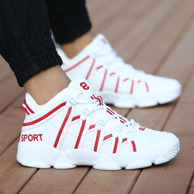 MINSIXIUSI (Size 34-46)  New Plus Size Men's Sneakers youth sports and leisure running shoes Students Running Shoes Boy Basketball Shoes Travel Shoes Outdoor Sports Shoes