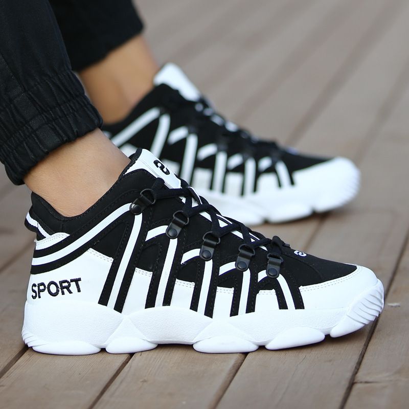 MINSIXIUSI (Size 34-46)  New Plus Size Men's Sneakers youth sports and leisure running shoes Students Running Shoes Boy Basketball Shoes Travel Shoes Outdoor Sports Shoes
