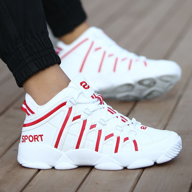 MINSIXIUSI (Size 34-46)  New Plus Size Men's Sneakers youth sports and leisure running shoes Students Running Shoes Boy Basketball Shoes Travel Shoes Outdoor Sports Shoes