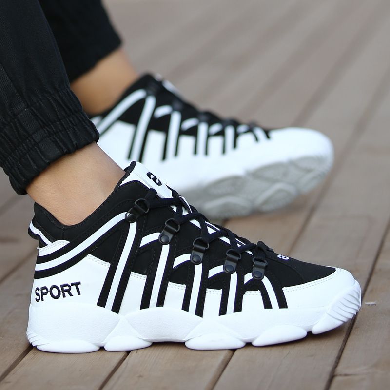 MINSIXIUSI (Size 34-46)  New Plus Size Men's Sneakers youth sports and leisure running shoes Students Running Shoes Boy Basketball Shoes Travel Shoes Outdoor Sports Shoes