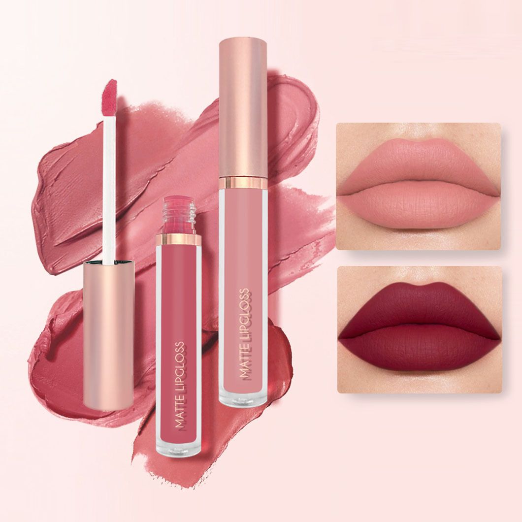 3Pcs Liquid Velvet Matte Lip Gloss Red Lipstick Nude Makeup Women Long Lasting Waterproof Beauty Cosmetics