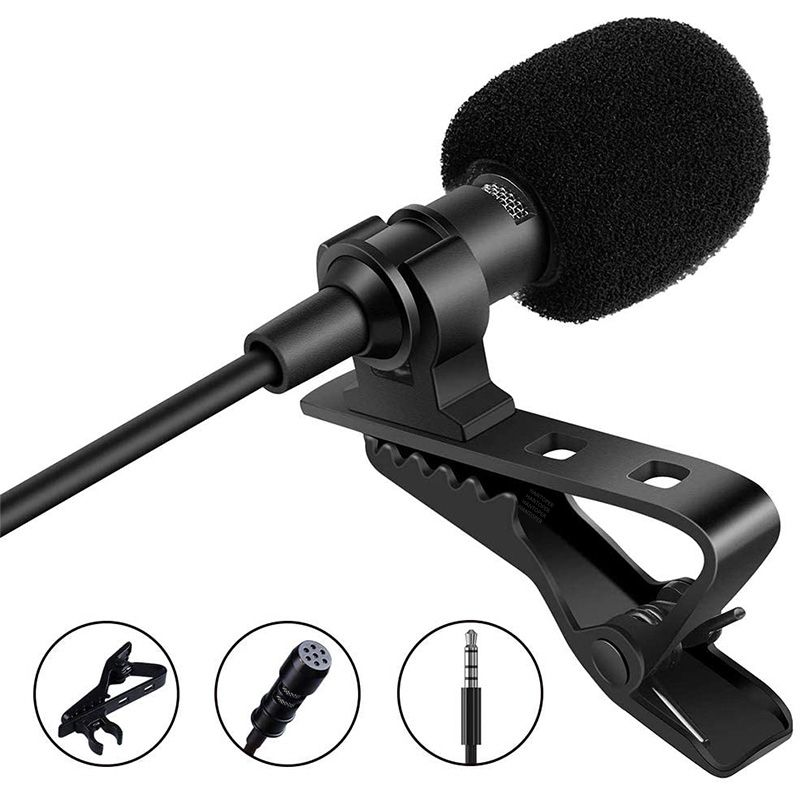 Lapel Microphone For Cameras & Phones -1.5 Meter Cable | Wired Lapel Microphone | Interview Mini Microphone