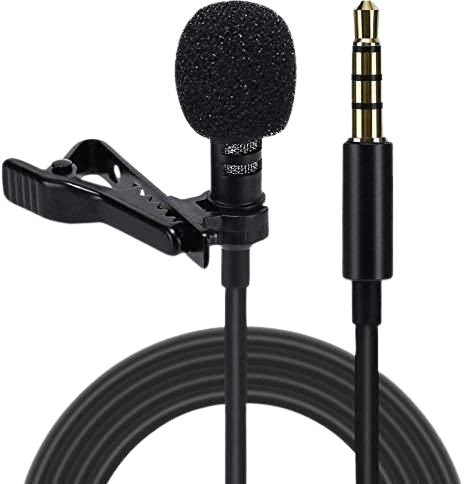 Lapel Microphone For Cameras & Phones - 3 Meters Cable | Wired Lapel Microphone | Interview Mini Microphone