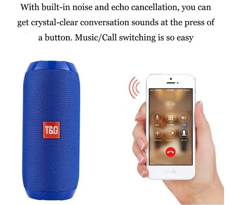 Portable Bluetooth Speakers TG117 With Radio, FM, USBport | Memory Card Slot | Rechargeable Speaker | Long Battery Life