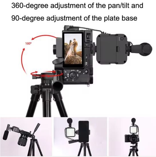 Vlogging Kit-05LM Phone DSLR Camera Tripod Vlogging Kit with Remote Control, Microphone, LED Light | Vlogging Kit