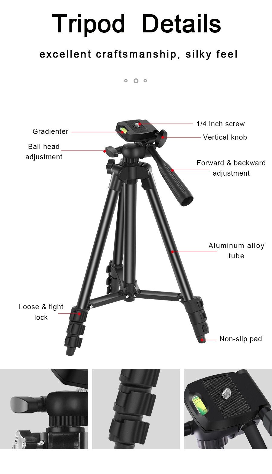 Vlogging Kit-05LM Phone DSLR Camera Tripod Vlogging Kit with Remote Control, Microphone, LED Light | Vlogging Kit