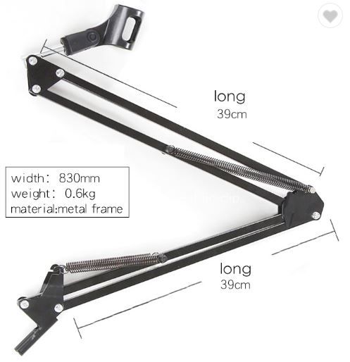 Flexible Table Mount Microphone Arm Stand For Podcast | Goose Neck Arm Stand | Studio Table Mic Stand