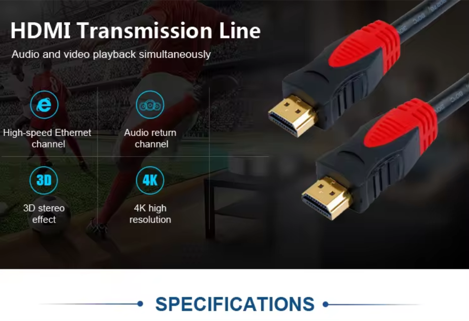 HDMI Cable 10Meter Wire, High Speed, 1080p Full HD | Nylon Mesh braided HDMI cable