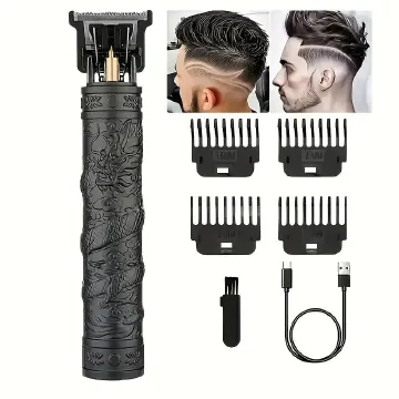 USB Electric Hair Cutting Machine Rechargeable Hair Clipper Man Shaver Trimmer Barber Professional Beard Trimmer CC Fashion Store as picture A