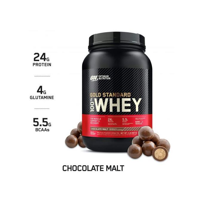Optimum Nutrition Gold Standard 100% Whey Chocolate - 24g Blended Protein Consisting Of Whey Protein Isolate, Whey Protein Concentrate, And Whey Peptides To Support Lean Muscle Mass