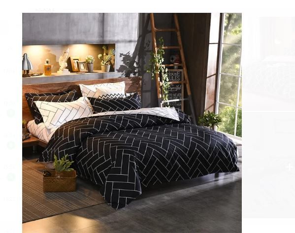 6pcs of Luxury Nordic Style Cotton Microfiber Duvet Cover Sets (One Duvet Cover, Four Pillow Covers or Cases and One Bedsheet) Bedding Set