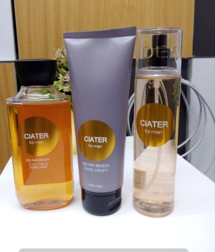 3in 1 Dear body CIATER FOR MEN Body mist, shower gel and body lotion