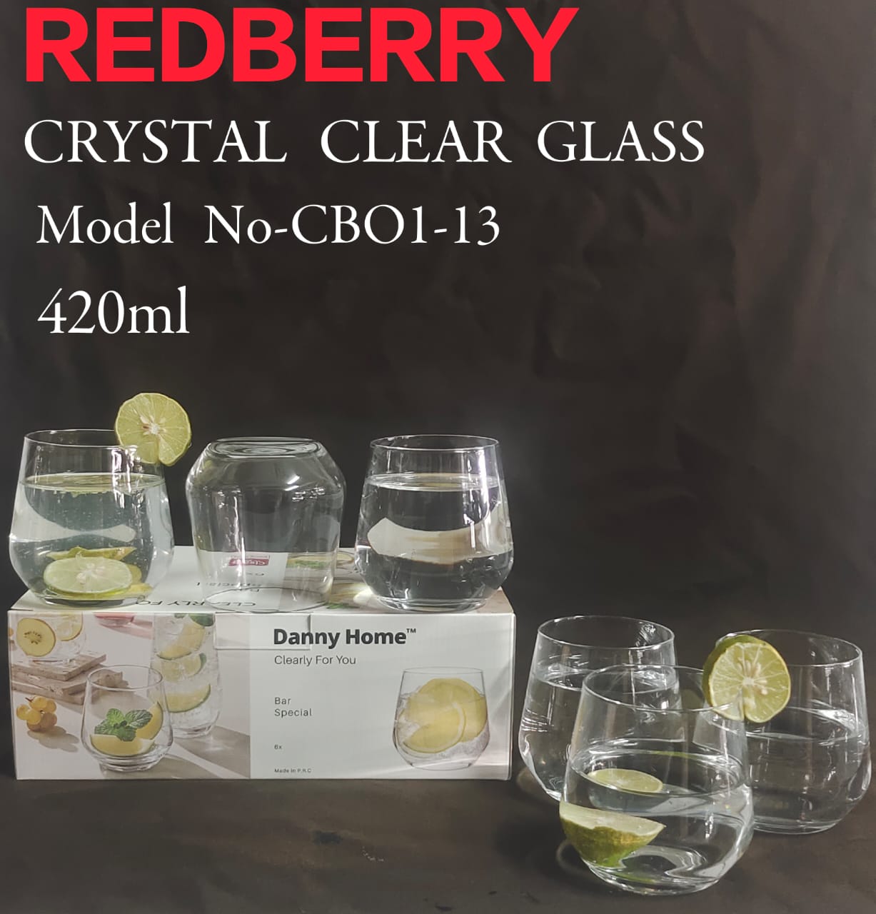 CB0113 Redberry Danny Home plain Glass