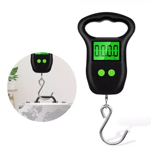 Digital scale 50kgs portable electronic weighing hanging with lcd display + Battery