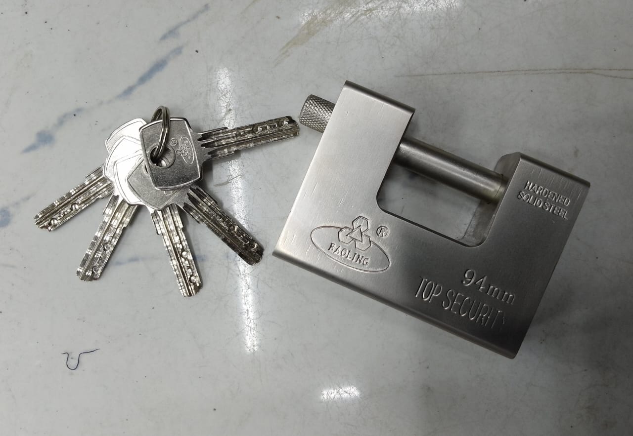 Rectangular padlock 94mm 4 keys top security lock Container Padlock 94mm Warehouse Heavy Duty Steel Rectangular Lock Keys