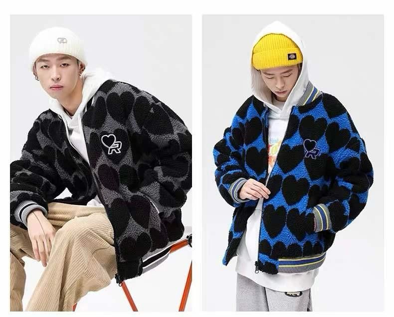 High quality classic and timeless men cow print soft far jacket with zipper Faux Fur Jackets for men Leopard Coats for Autumn and Winter Coat in loose fur with pockets