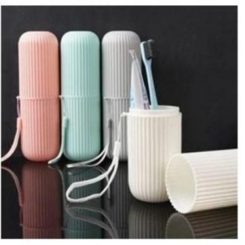 Portable Travel Toothbrush/ Toothpaste Holder With A String