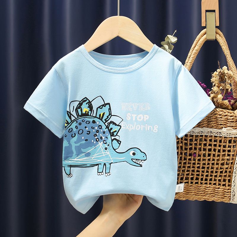 Girls' short sleeved T-shirt, pure cotton, new girls' clothing, children's summer clothing, children's summer top