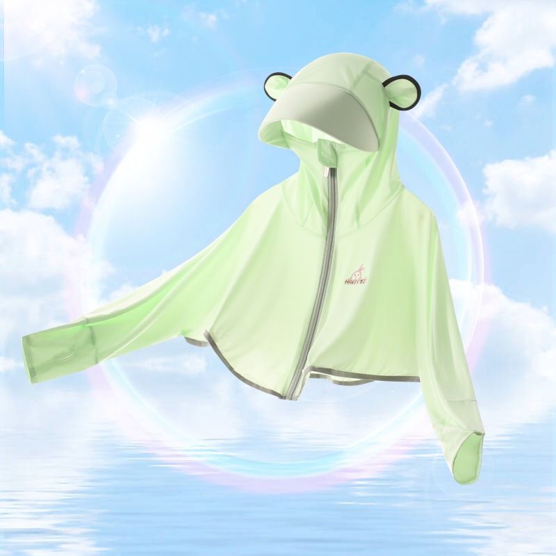 Children's Sunscreen Clothing, Girls' UV Protection, Boys' 2024 New Ice Silk Coat, Summer Sunscreen Clothing