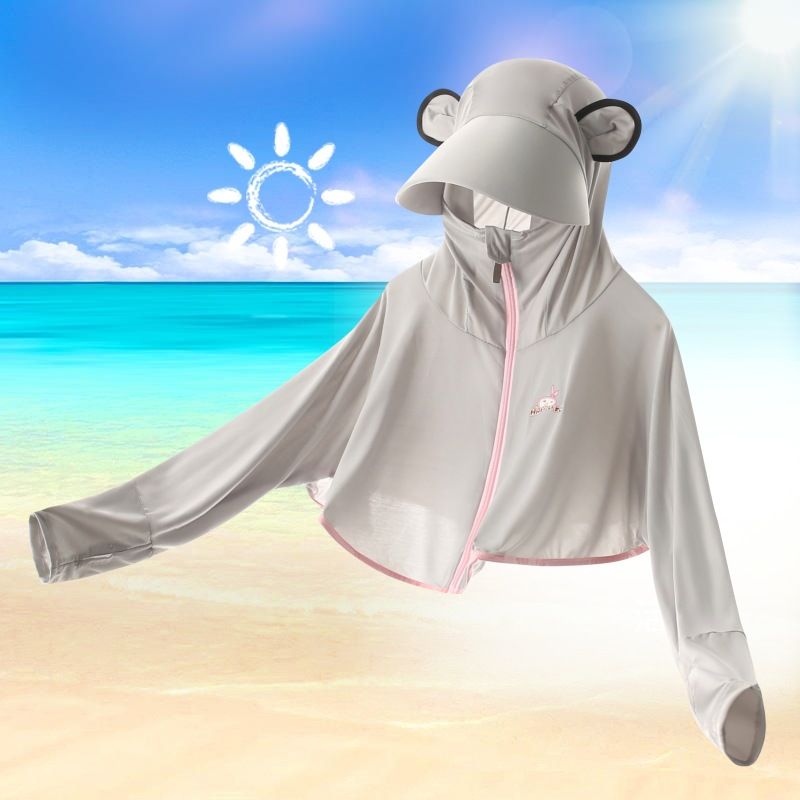 Children's Sunscreen Clothing, Girls' UV Protection, Boys' 2024 New Ice Silk Coat, Summer Sunscreen Clothing