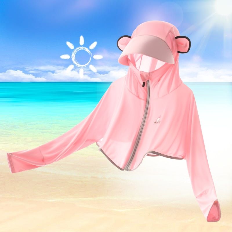Children's Sunscreen Clothing, Girls' UV Protection, Boys' 2024 New Ice Silk Coat, Summer Sunscreen Clothing